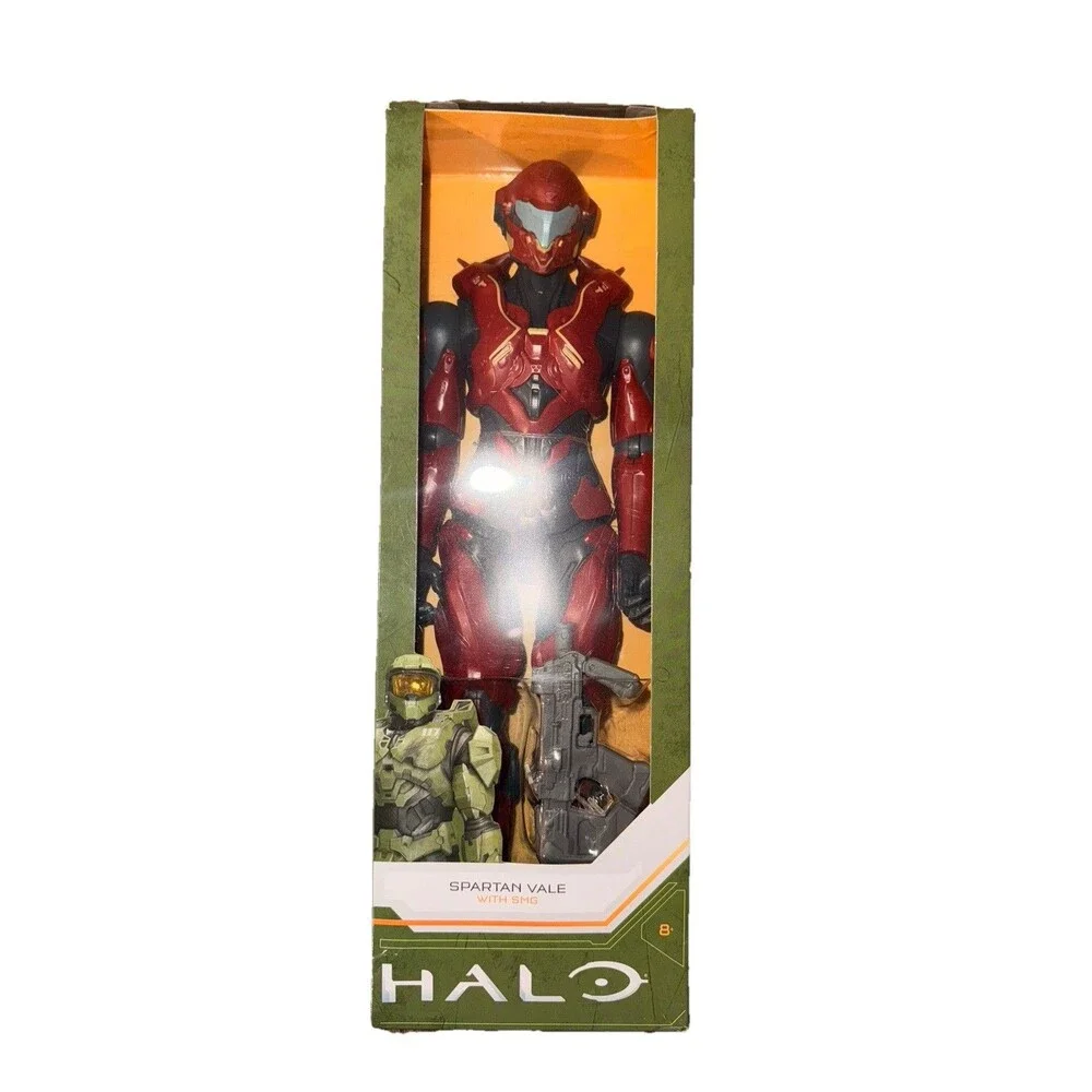 Halo Infinite Spartan Vale Figure Red Armor SMG Action Figure 12” New